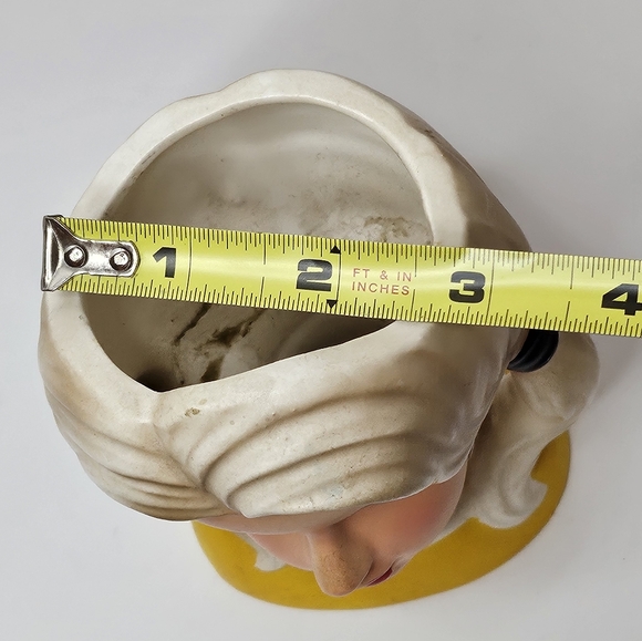 Vtg Rubens Lady Head Vase 4129 Blonde Pig Tails Pearl Jewelry Sam From Bewitched - Picture 7 of 7